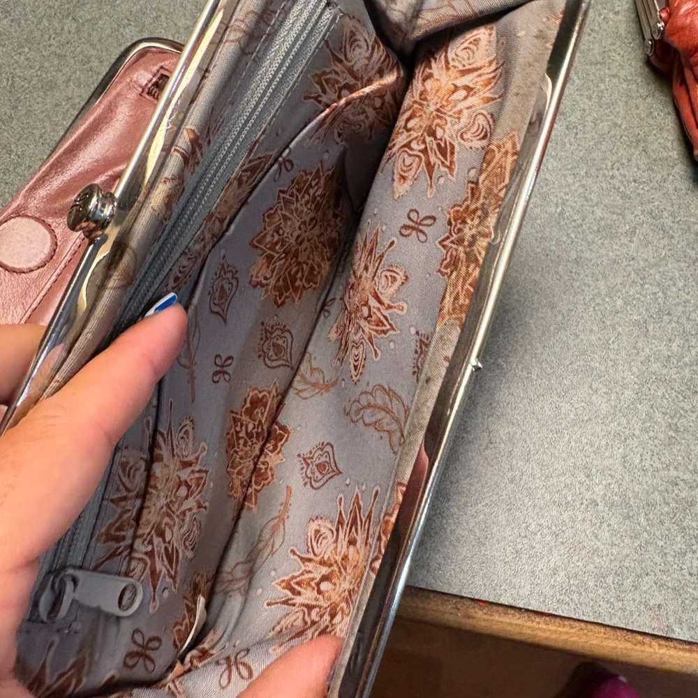 HOBO Pink and Silver Women's Wallet